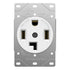 ENERLITES 66300 30 Amp Electrical Dryer Outlet | NEMA 14-30R, Outdoor/Indoor, Flush Mount Receptacle, 3-Pole, 4 Wire, (10,8,6,4) AWG, Industrial Grade, 125/250V, 66300-W | White, 1 Pack