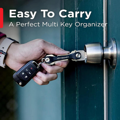 KEYSMART Flex Key Holder - Key Organizer Key Chain, Compact Key Case Pocket-Sized EDC Key Chain, Key Ring Loop for Car Key Chain, Expandable Keych...