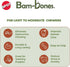 SPOT Bam-Bones Fish - Made with Strong Bamboo Fiber, Durable Long Lasting Dog Bone for Light to Moderate Chewers, Great Chew Toy for Adult Dogs & ...