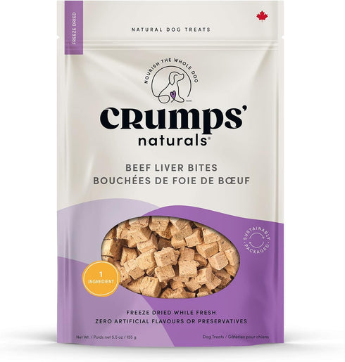 Crumps' Naturals Beef Liver Bites For Pets, 4.8-Ounce...
