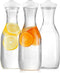 DilaBee Water Carafe with Lids - 50 Oz - Plastic Juice Pitcher Carafes for Mimosa Bar, Milk, Smoothie, Iced Tea - Drink Containers for Fridge - Fo...