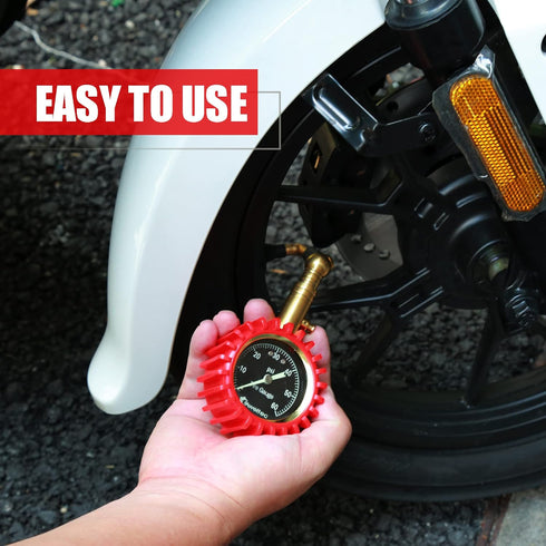 Tire Pressure Gauge 0-60 PSI - Heavy Duty Tire Gauge High Accurate with Large 2 Inch Easy to Read Glow Dial, Low – High Tire Gauge for Car, SUV & ...