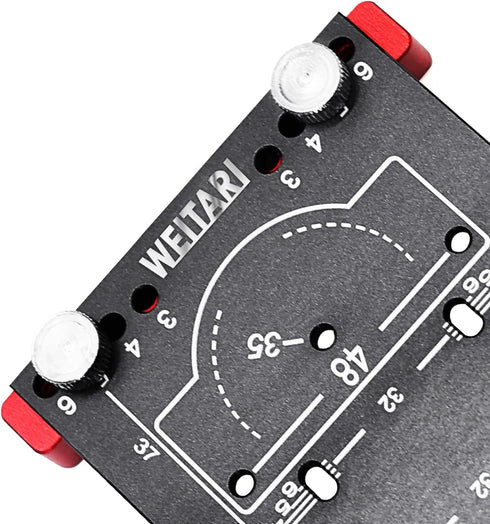 Cabinet Handle Template Tool, Hinge Hole Finder Hinge Mounting Guide 4 Gears Adjustable High Strength Aluminum Alloy Hinge Drilling Jig Hole Guide...