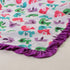 Baby Girls Reversible Minky Velboa Stroller Blanket (Choose Color) (Birds/Violet)...