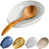 Spoon Rest for Stove Top, 5.7 Inch Ceramic Spoon Holder for Countertop, Farmhouse Utensil Rest for Kitchen Counter Decor, Cute Porcelain Spoon Res...