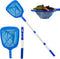 Swimming Pool Skimmer Net, Pool Net with 3 Pole Sections, 10.6" x 48.8" Pool Skimmer Net with Ultra Fine Mesh Net, Telescopic Aluminum Pole, Leaf ...