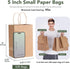 GSSUSA Brown Paper Bags 5.25x3.75x8 20Pcs, Small Gift Paper Bag with Handles Bulk, Graduation Gift, Sturdy Kraft Paper, Retail Shopping Bags, Part...