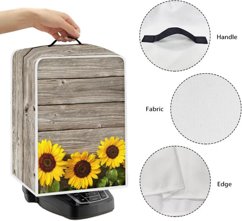 Sunflower Print Coffee Maker Cover Blender Dust Cover Juice Machine Protector Covers Kitchen Appliance Case Kitchen Tool with Top Handle...