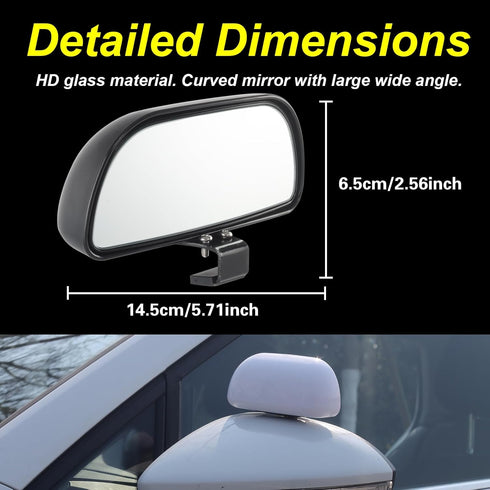 Blind Spot Mirrors for Trucks and Cars,Automotive Side View Concave Mirror Blindspot,360° Large Convex Rearview Exterior Mirror Accessories for Tr...
