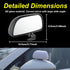 Blind Spot Mirrors for Trucks and Cars,Automotive Side View Concave Mirror Blindspot,360° Large Convex Rearview Exterior Mirror Accessories for Tr...