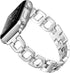 Secbolt Bling Bands Compatible with Apple Watch Band 38mm 40mm 41mm iWatch SE Series 9 8 7 6 5 4 3 2 1 Women Dressy Jewelry D-link Stainless Steel...