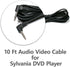 EDO Tech 10' 3.5mm AV Cable for Sylvania SDVD8727 SDVD8730 SDVD8732 SDVD8716-COM Insignia NS-DD10PDVD19 NS-P10DVD20 NS-DS9PDVD15 Ematic ED929D ED7...
