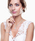 FIBO STEEL Clip on Rhinestone Jewelry Set for Bridal Bridesmaid Wedding Teardrop Pendant Earrings Necklace Bracelets Set for Women Party Prom Cost...