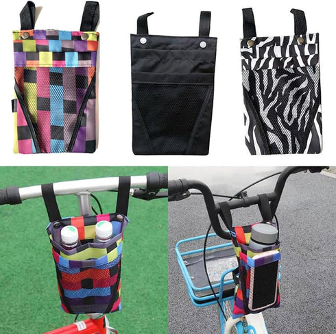 3 Pack Bike Handlebar Bag Bicycle Handle Bar Front Hanging Pouch 2 Layers with Mobile Phone Holder for Motorcycle eBike Scooter Trike Tricycle Cyc...