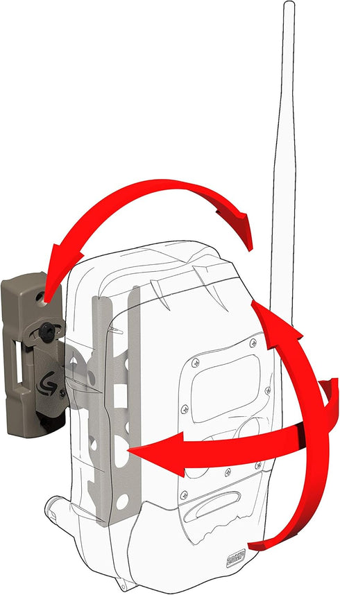 Cuddeback Genius Pan Tilt Lock Mount includes Universal Adapter and Mounting Screws...
