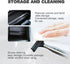 Car Rearview Mirror Wiper Retractable Wiper Long Handle Car Cleaning Tool Car Side Mirror Scraper, Car Accessories-Black...