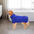 Geyecete Dog Bathrobe Towel Dog Drying Coat-Dry Fast Dog Bag-Pineapple grid Fast Drying Super Absorbent Pet Dog Cat Bath Robe Towel-Blue-M...