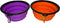 Large Portable Collapsible Pet Bowl, Foldable Food & Water Dish for Dogs & Cats, Ideal for Travel, Hiking, Camping & Outdoor Activities (Purple + ...