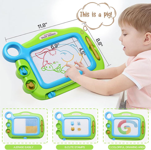 Toddler Toys for Girls Boys Age 1 2 3 4 Year Old,Magnetic Drawing Board,Erasable Writing Doodle Board for Kids,Gift for 1 2 Year Old Girl Travel T...