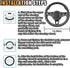 Stretch Elastic Steering Wheel Cover, All-Season Comfort, Warm in Winter & Cool in Summer, Universal 15 Inch Microfiber Breathable Ice Silk, Anti-...