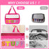 Chenille Letter Patch Clear Makeup Bag, Preppy Nylon Makeup Bag with Handle and Zipper, Waterproof Large Clear Travel Toiletry Bag Storage Bag for...