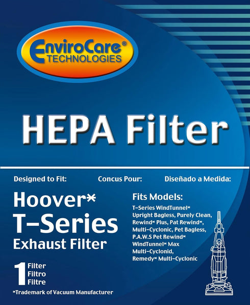 EnviroCare Premium Replacement HEPA Filtration Vacuum Cleaner Filter Designed to Fit Hoover T-Series WindTunnel Uprights...