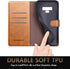 SUANPOT Galaxy Note 9 RFID Wallet Case - Leather Flip Folio, Credit Card Holder for Men & Women, Light Brown...