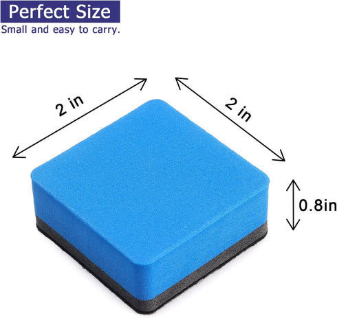 12 Pack Magnetic Whiteboard Eraser, Dry Eraser Board Erasers, Dry Erasers for White Board, Whiteboard Erasers for Kids Classroom, Blue...