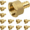 JUWO PEX Fitting, 1/2" Female NPT to 1/2" PEX Adapter for Plumbing Repairs or Remolding, Sturdy and Durable Brass Crimp Fitting (12 Pack)...