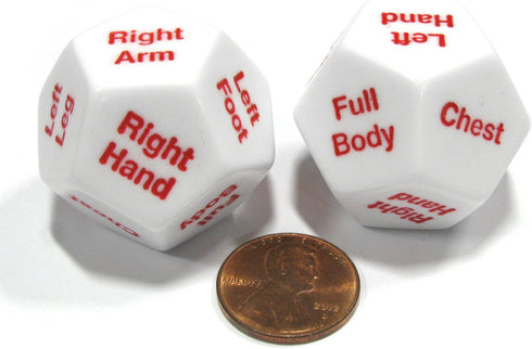 Koplow Games 2 x D12 28mm Critical Location Body Hit Dice...