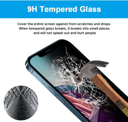 GLASS-M Privacy Screen Protector for iPhone 12 Pro Max, Anti-Spy 9H Tempered Glass with Installation Frame, Anti-Peep Screen Cover - 2 Pack...