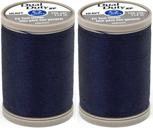 2-Pack - Coats & Clark Dual Duty XP Heavy Thread, 125-Yard, Navy...