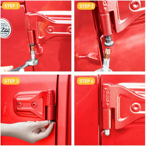 Savadicar Door Hinge Pin Guides Stainless Steel Hinges Bolts for 2007-2022 Jeep Wrangler JK JL & Gladiator JT 2/4-Door ( 8 Pcs )...