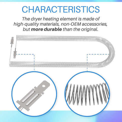 Dryer Heating Element Restring Coil Compatible with Frigidaire GE Electrolux, 5300622032 AP2135127 PS451031