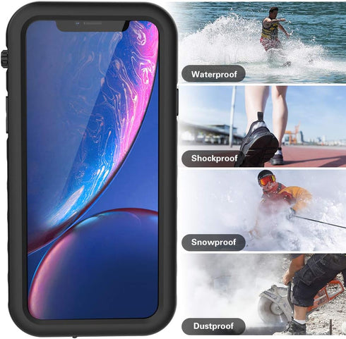 Compatible with Waterproof Shockproof Case iPhone XR,Underwater Full Sealed IP68 Certified Case Dustproof Snowproof Cover with Built-in Screen Pro...