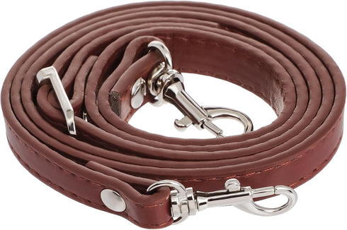 RAYNAG Leather Crossbody Strap Replacement, Adjustable Purse Strap, Handbag Shoulder Strap Replacement with Silver Hardware, Coffee...