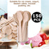 HANSGO 150PCS Wooden Spoons Bulk, Natural Wooden Spoons Small Cutlery for Party Wedding Picnic Camping...