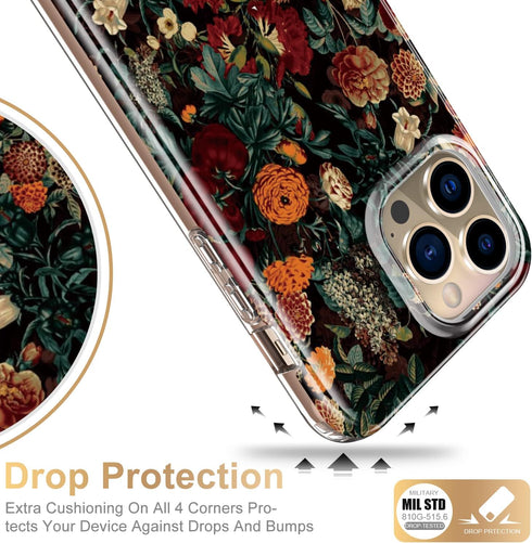 Esdot for iPhone 13 Pro Max Case with Built-in Screen Protector,Military Grade Cover with Fashion Designs for Women Girls,Protective Phone Case 6....