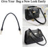 BEAULEGAN Purse Leather Handles Replacement 2 Pcs for Handbag, 23.6 Inch, Black Gold...