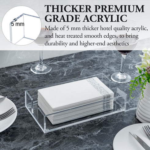 MyGift Premium Clear Acrylic Bathroom Paper Hand Towel Tray, Vanity Countertop Multifold, Z-Fold, C-Fold Disposable Napkin Dispenser Holder for Gu...