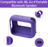 for JBL Go 4 Waterproof Bluetooth Speaker Silicone Cover Case, Portable Silicone Travel Case with Carabiner, Protective Skin Case (Purple Case) - ...