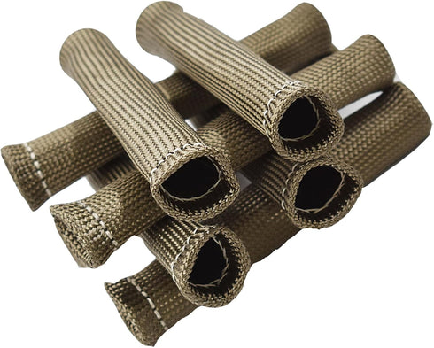 labwork Titanium 1800° Spark Plug Wire Boots Heat Shield Protector Sleeve Replacement for SBC BBC 350...