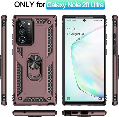 ADDIT for Note 20 Ultra Case Samsung Note 20 Ultra Case, Military-Grade with Stand & Car Mount Function for Samsung Galaxy Note 20 Ultra 5G - Rose...