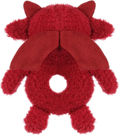 Apricot Lamb Baby Lovey Red Dragon Soft Rattle Toy, Plush Stuffed Animal for Newborn Soft Hand Grip Shaker Over 0 Months (Red Dragon, 5.9 Inches)...
