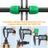 Barbed Tee 1/2 Inch to 1/4 Inch Irrigation Tubing: Locked Barbed Reducing Tee 6-way Adapter Anti-Drop Irrigation Fittings for Splitting 1/2" to 1/...