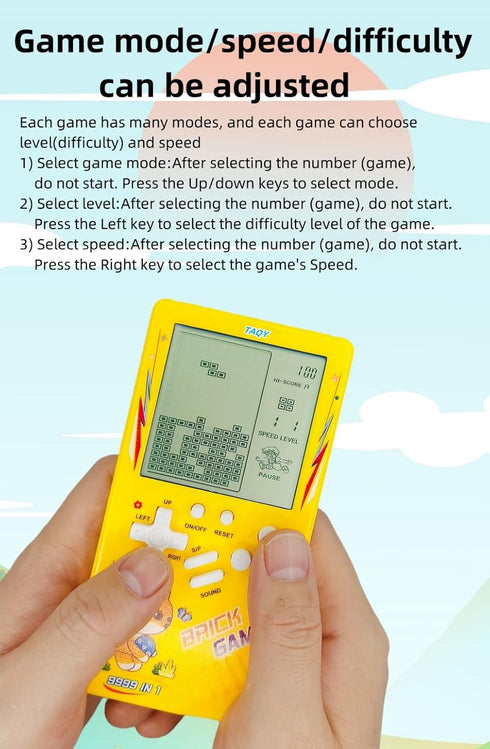 Cute Cat Pattern Block Game Console 23 Brick Games Racing/Tank Battle Retro Mini Game Machine Children's Game Console 70/80/90's Nostalgic Gifts P...