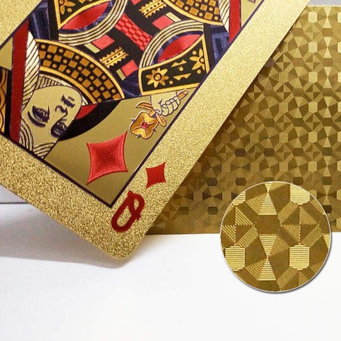 2 Pack Diamond Playing Cards Waterproof Gold Silver Foil Playing Cards Plastic Poker Cards High Flexible (Silver+Gold Diamond)...