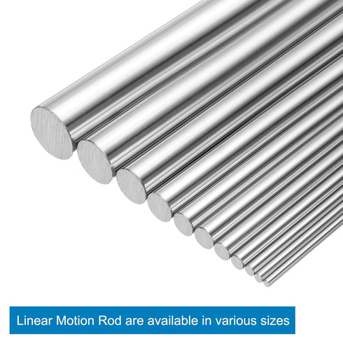 uxcell 2 Pcs Linear Motion Rod Shaft Guide 8mm x 100mm (0.315" x 3.94") Case Hardened Steel Chrome Plated, Metric Linear Rail Rod for 3D Printer, ...