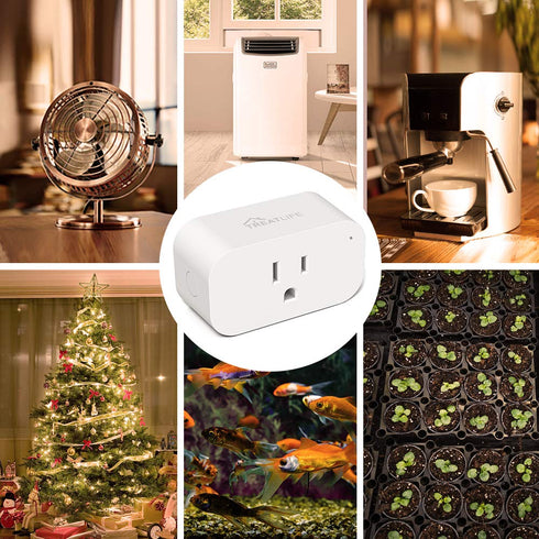 Smart Plug, TREATLIFE 2.4GHz 15 Amp Wifi Smart Outlet with Child Lock and Vacation Mode, Reliable WiFi Connection, Compatible with Alexa and Googl...