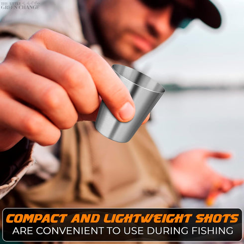 Metal Reusable Shot Glasses 30ml/1oz - 15 Pcs Stainless Steel Shot Glasses Unbreakable, Stylish Design, Good for Whiskey, Vodka, Tequila, Coffee –...